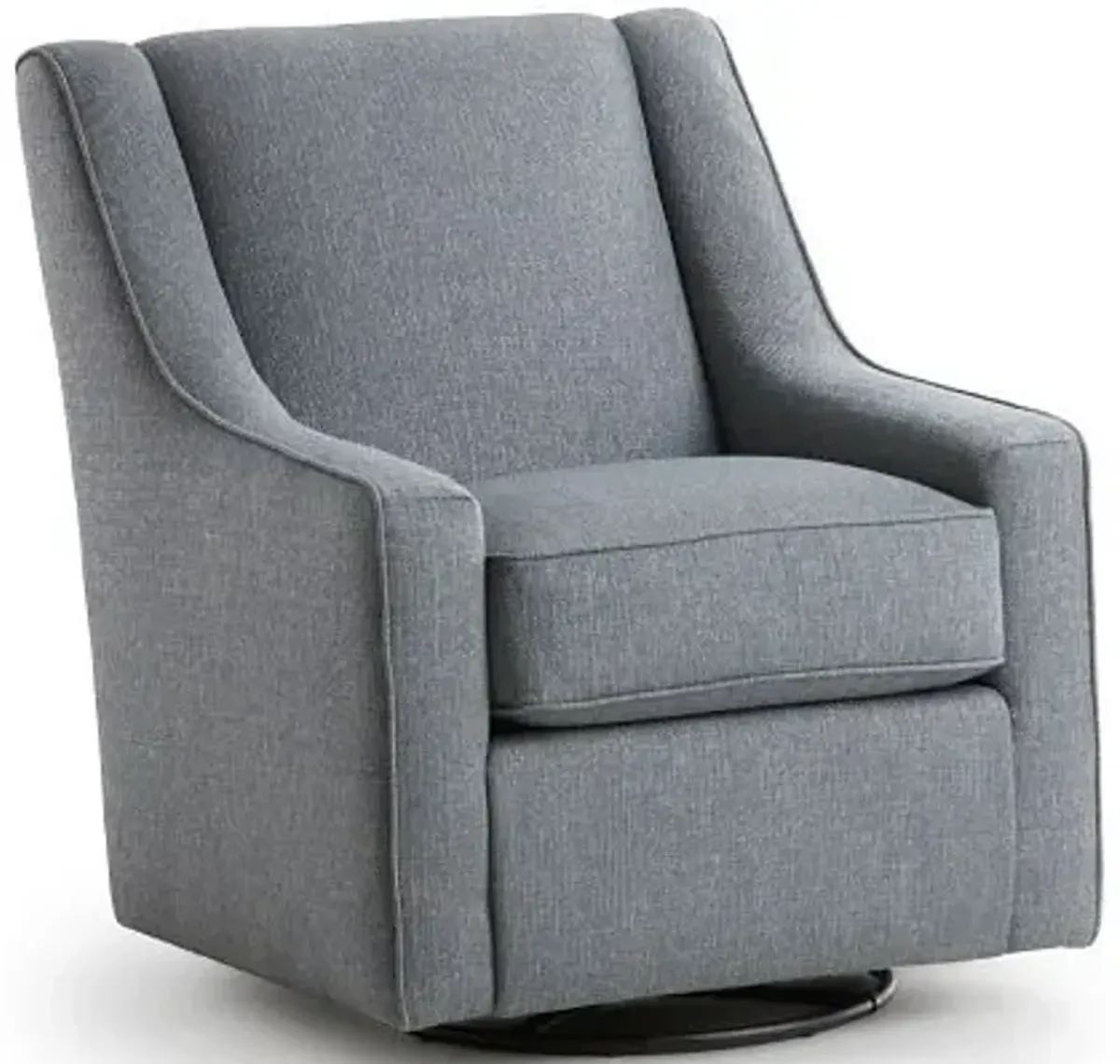 Kevin Charles Fine UpholsteryÂ® Austin Sugarshack Blue Swivel Rocker Glider