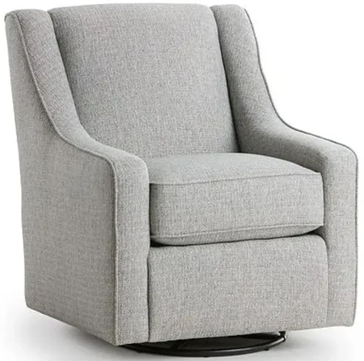 Kevin Charles Fine UpholsteryÂ® Austin Metal Sugarshack Metal Swivel Glider