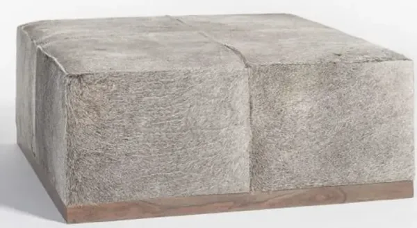 Alder & Tweed Furniture Company Felix Frosted Hide All Leather Ottoman