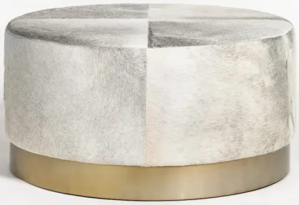 Alder & Tweed Furniture Company Jordan All Leather Frosted Hide Ottoman