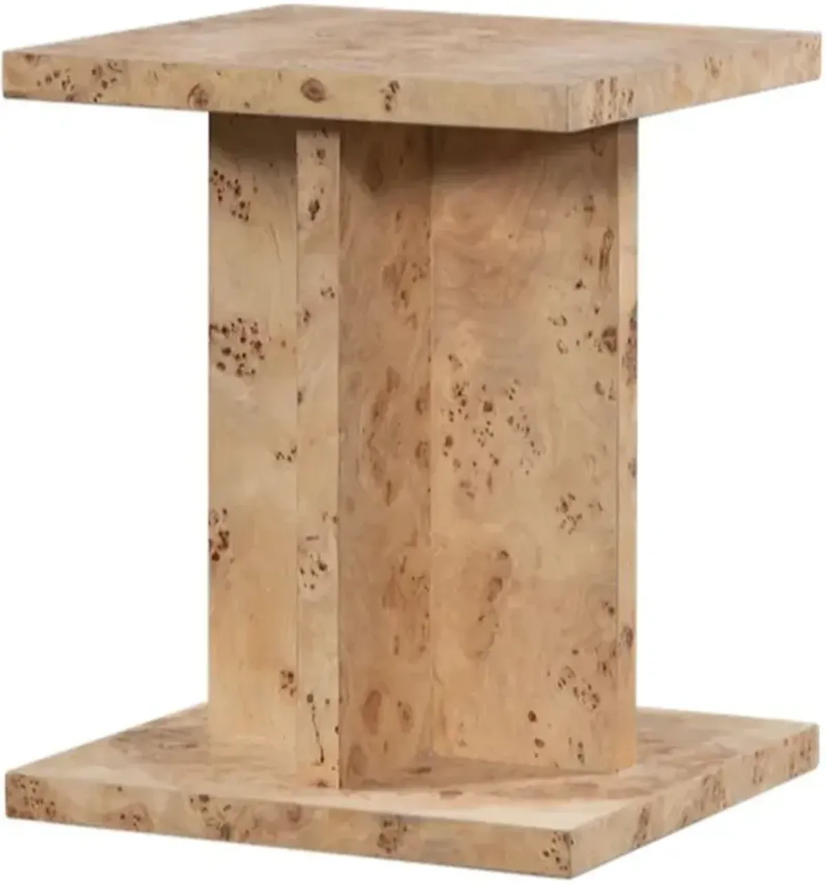 Alder & Tweed Furniture Co Stowe Toasted Burl End Table