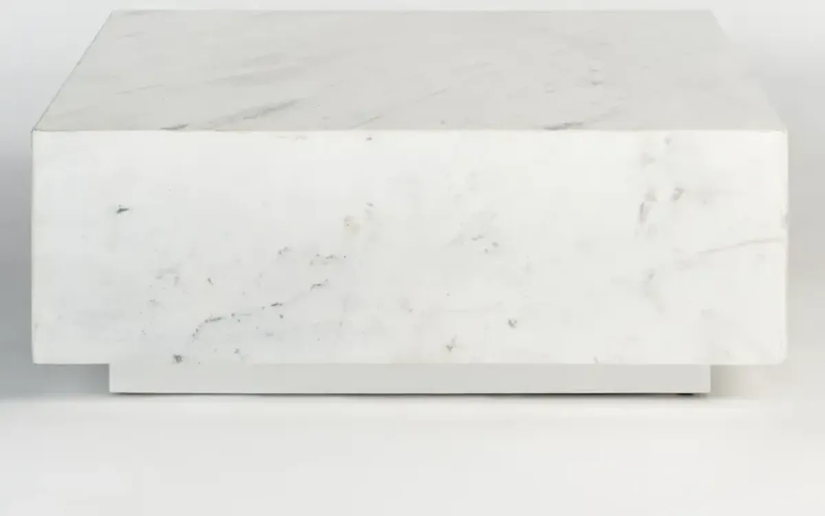 Alder & Tweed Furniture Company Bennett Polar White Coffee Table