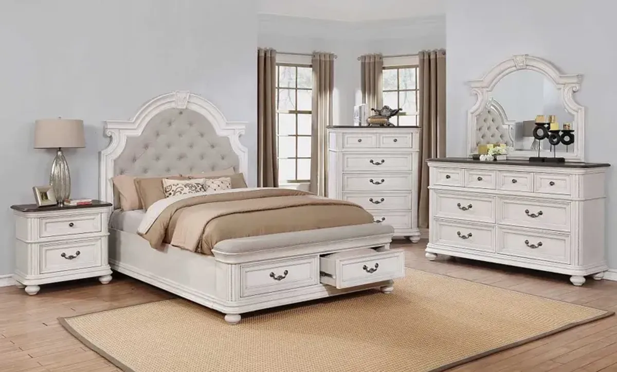 Avalon Furniture B162 White Queen Storage Bed