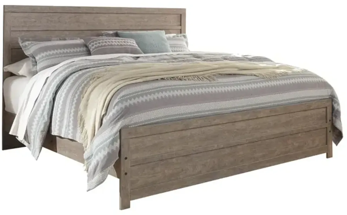 Signature Design by AshleyÂ® Culverbach 4-Piece Gray King Panel Bed Set