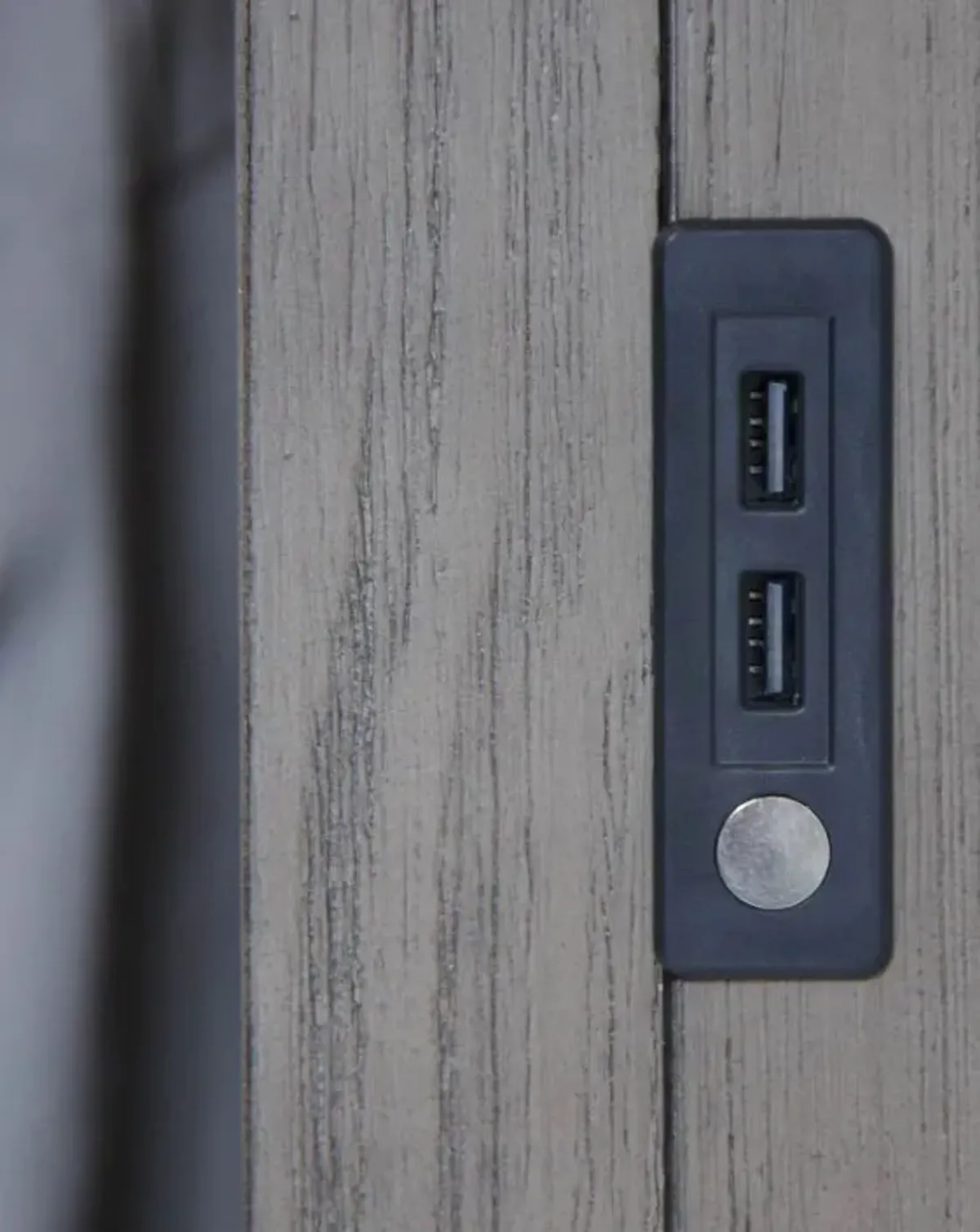 Elements International Kings Court Gray King Panel Storage Bed