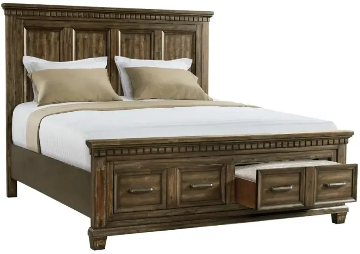 Elements International McCoy Charcoal Queen Storage Bed