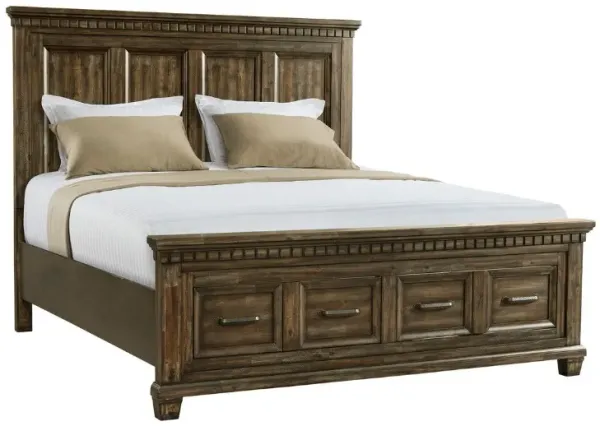 Elements International McCoy Charcoal Queen Storage Bed