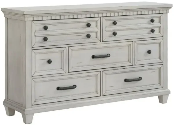 Elements International McCoy Antique White Dresser
