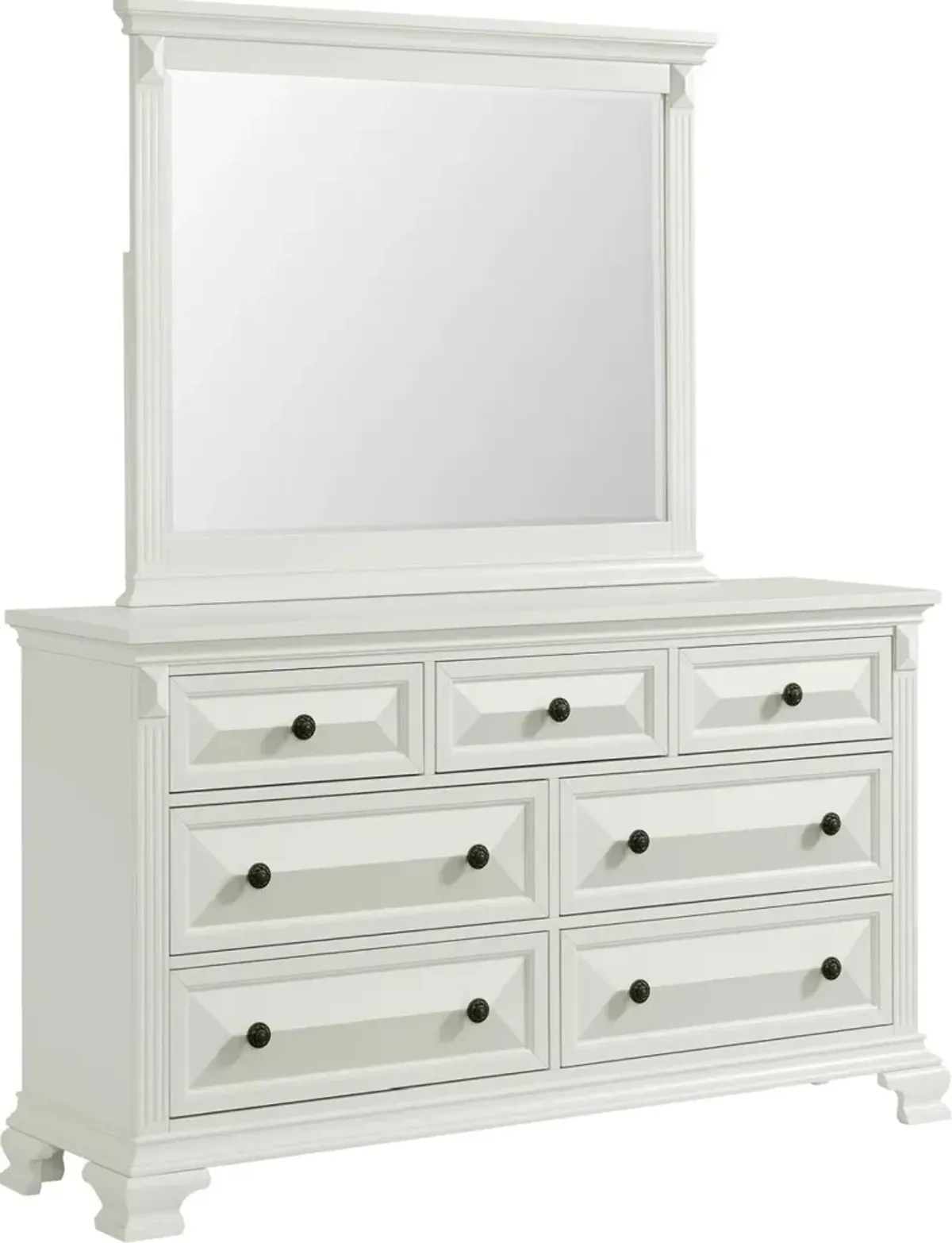 Elements International Bridgestone Antique White Dresser