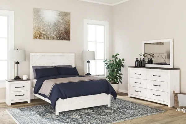 Signature Design by AshleyÂ® Gerridan 4-Piece White/Gray Full Bedroom Set