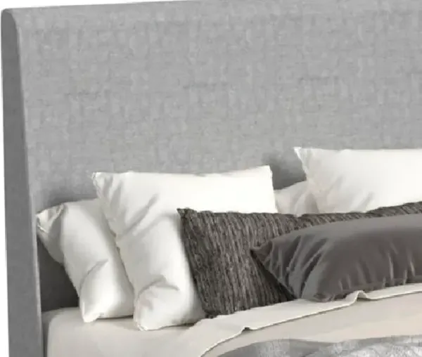 Elements International Westland 4-Piece Almond/Gray King Upholstered Bedroom Set