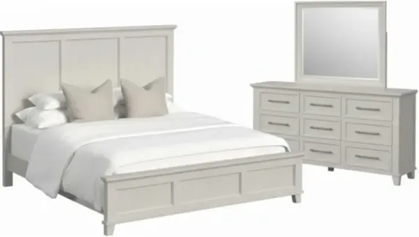 Elements International Canterbury 3-Piece Ivory King Bedroom Set