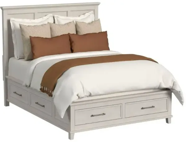Elements International Canterbury Ivory Queen Storage Panel Bed