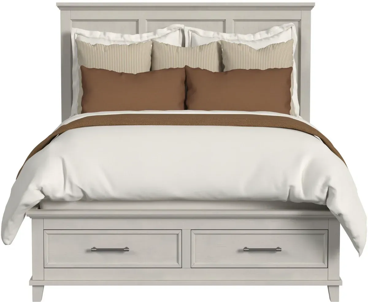 Elements International Canterbury 3-Piece Ivory Queen Storage  Bedroom Set