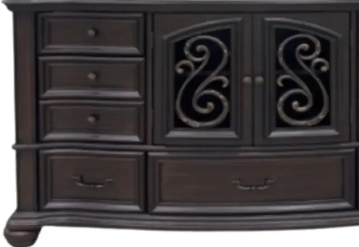 Elements International Brunswick Mahogany Dresser