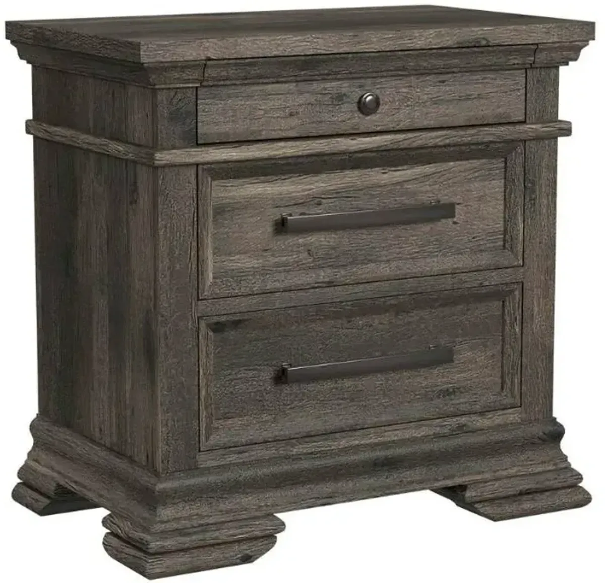 Elements International Park Ridge Charcoal Nightstand