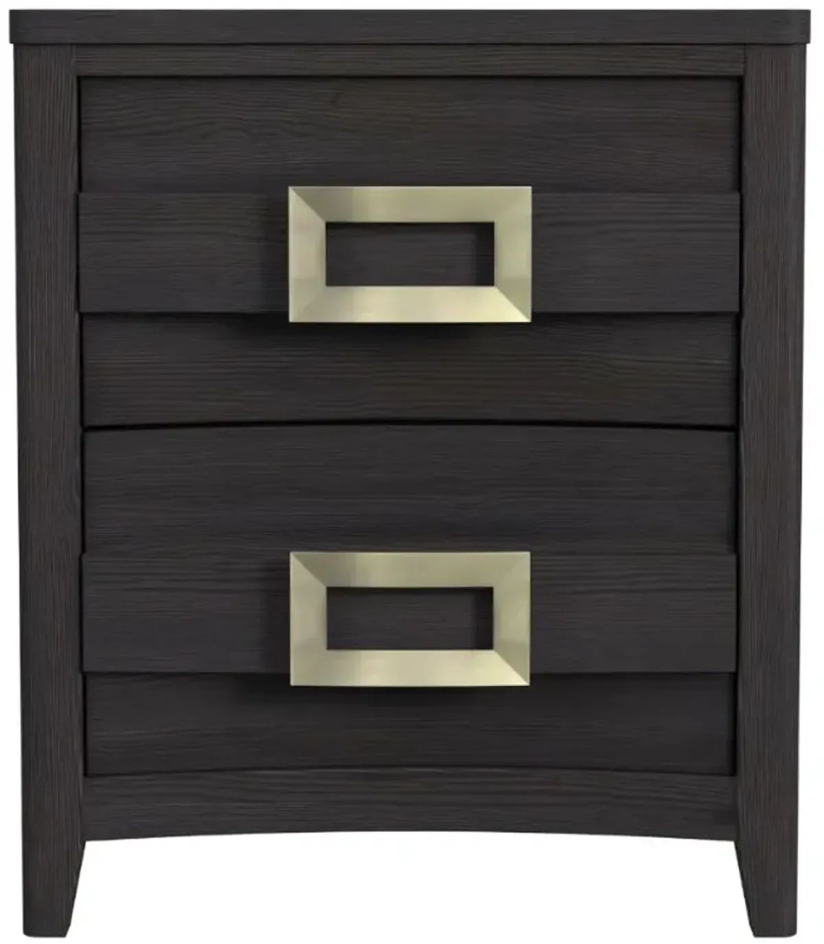 Elements International Tobias Black Nightstand