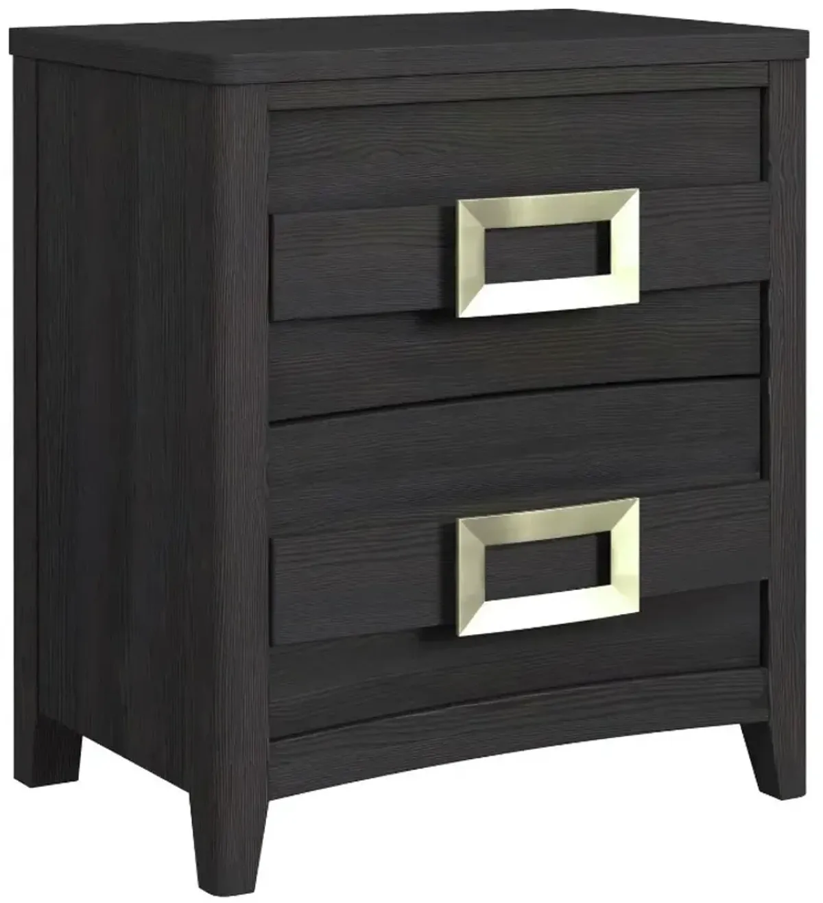 Elements International Tobias Black Nightstand