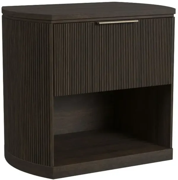 Elements International Sylvie Dark Brown Nightstand