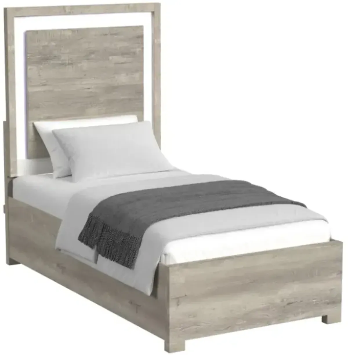 Elements International San Matteo Dual Tone Twin Panel Bed
