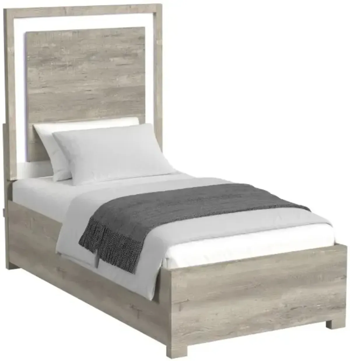 Elements International San Matteo 3-Piece Dual Tone Twin Panel Bedroom Set