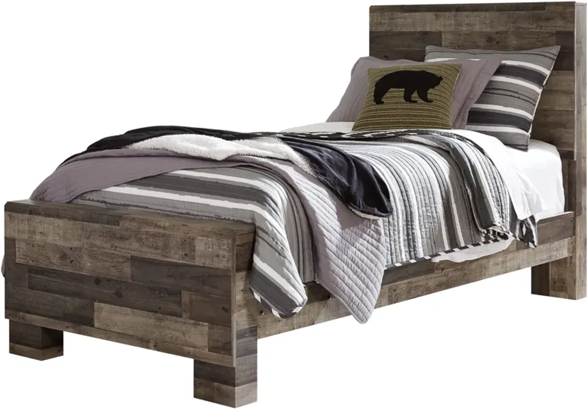 BenchcraftÂ® Derekson Multi Gray Twin Panel Bed