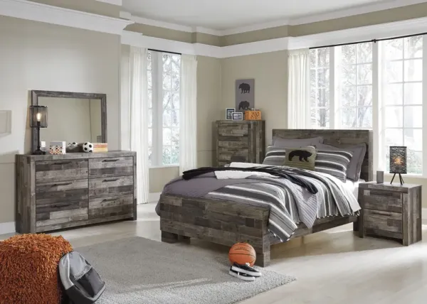 BenchcraftÂ® Derekson 4 Piece Multi-Gray Full Bedroom Set