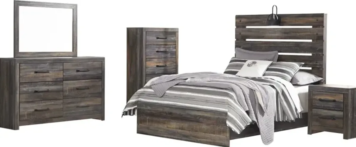 Signature Design by AshleyÂ® Drystan 4 Piece Brown Full Panel Bedroom Set