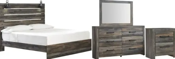 Signature Design by AshleyÂ® Drystan 4-Piece Multi King Panel Bed Set