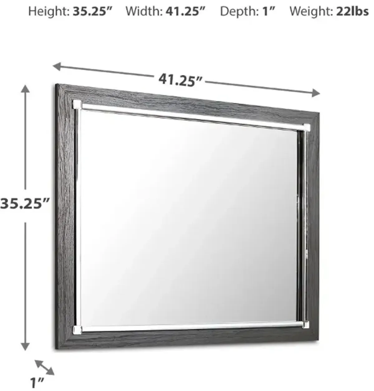 Signature Design by AshleyÂ® Lodanna Gray Bedroom Mirror