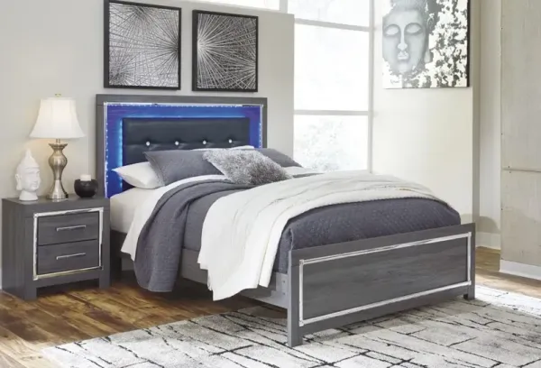 Signature Design by AshleyÂ® Lodanna 3-Piece Gray King Panel Bed Set