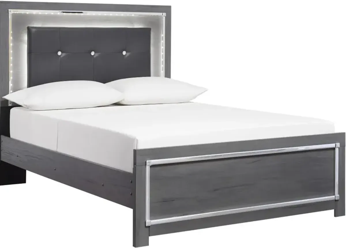 Signature Design by AshleyÂ® Lodanna 4-Piece Gray King Panel Bed Set