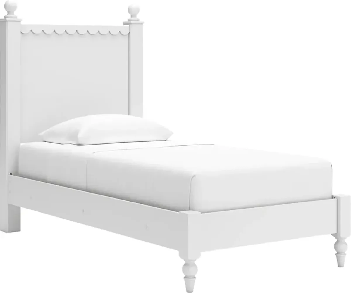 Signature Design by AshleyÂ® Mollviney 3-Piece White Twin Panel Bedroom Set