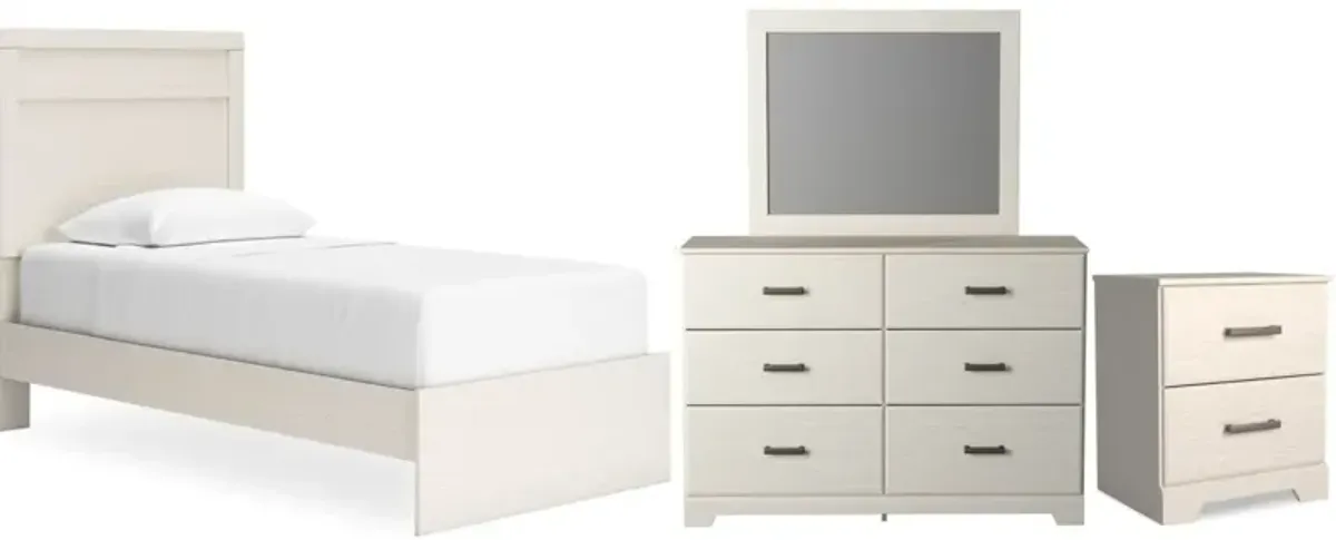 Signature Design by AshleyÂ® Stelsie 4-Piece White Youth Twin Panel Bedroom Set