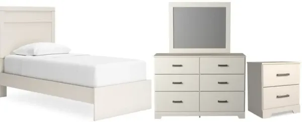 Signature Design by AshleyÂ® Stelsie 4-Piece White Youth Twin Panel Bedroom Set