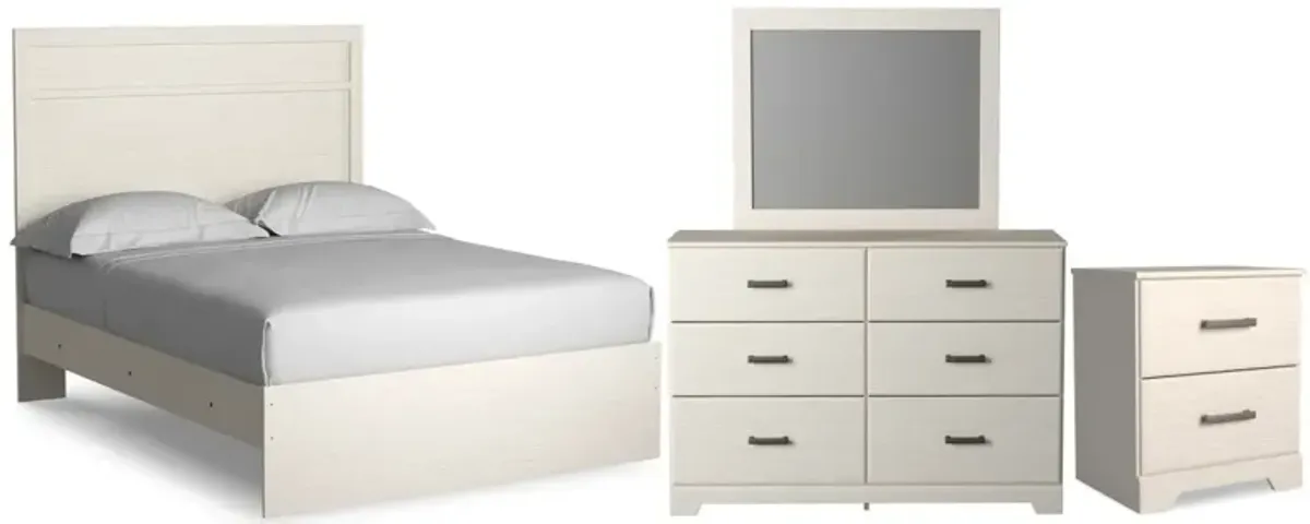 Signature Design by AshleyÂ® Stelsie 4-Piece White King Panel Bedroom Set