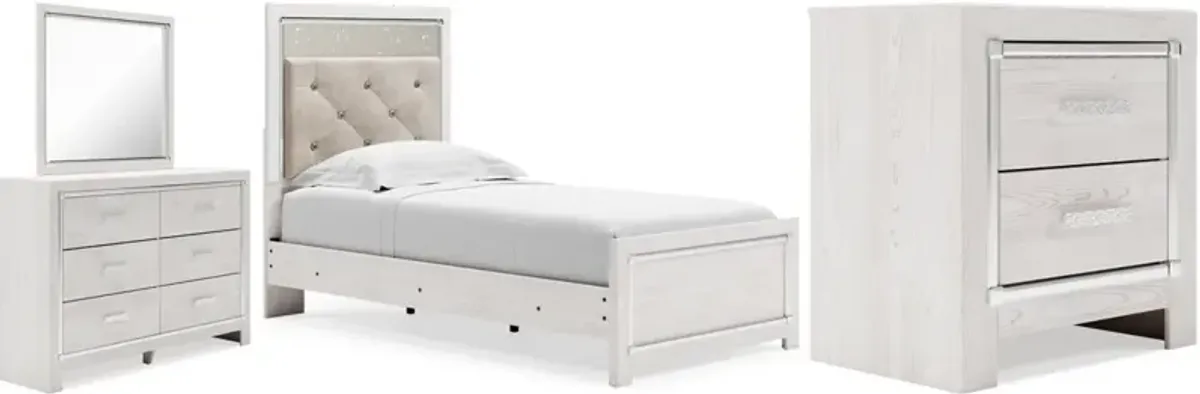 Signature Design by AshleyÂ® Altyra 4-Piece White Twin Panel Bed Set