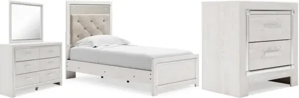 Signature Design by AshleyÂ® Altyra 4-Piece White Twin Panel Bed Set