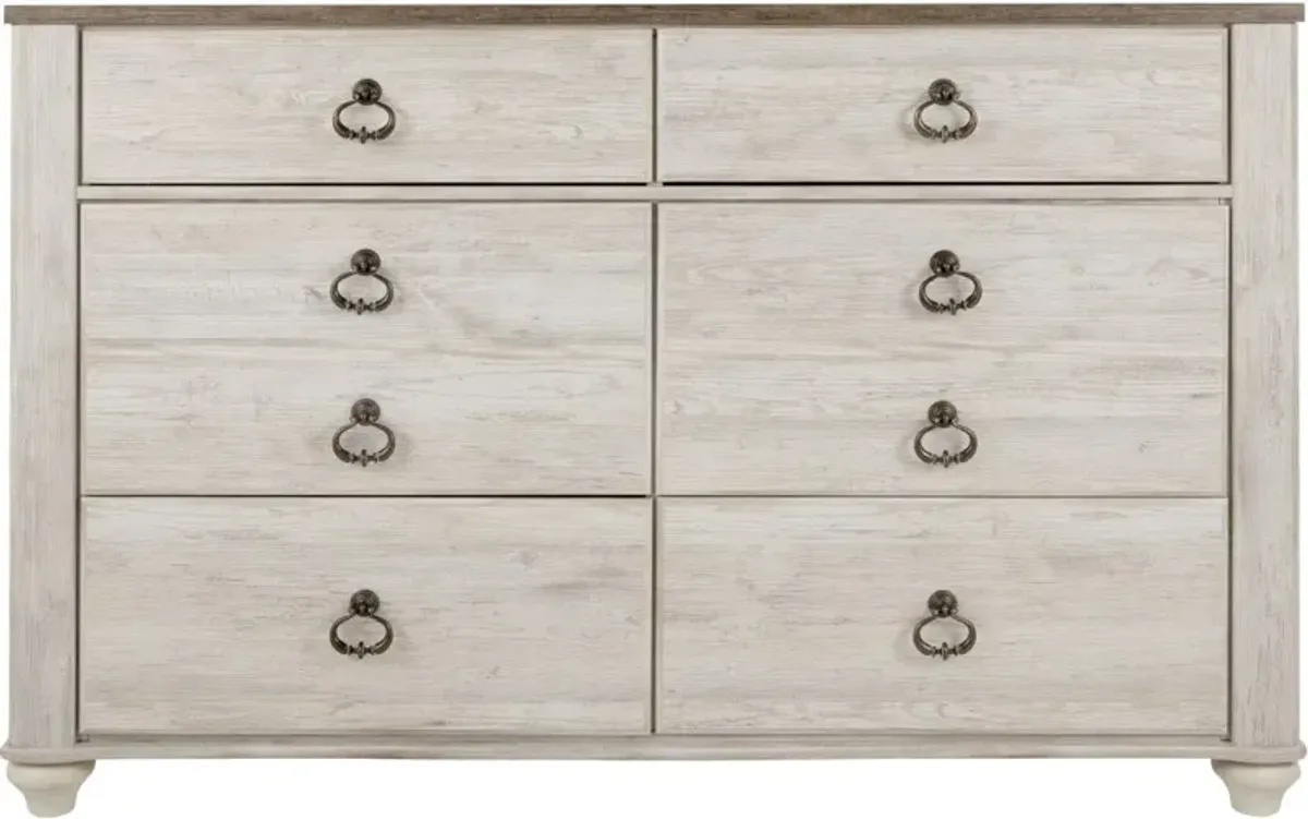 Signature Design by AshleyÂ® Willowton Whitewash Dresser