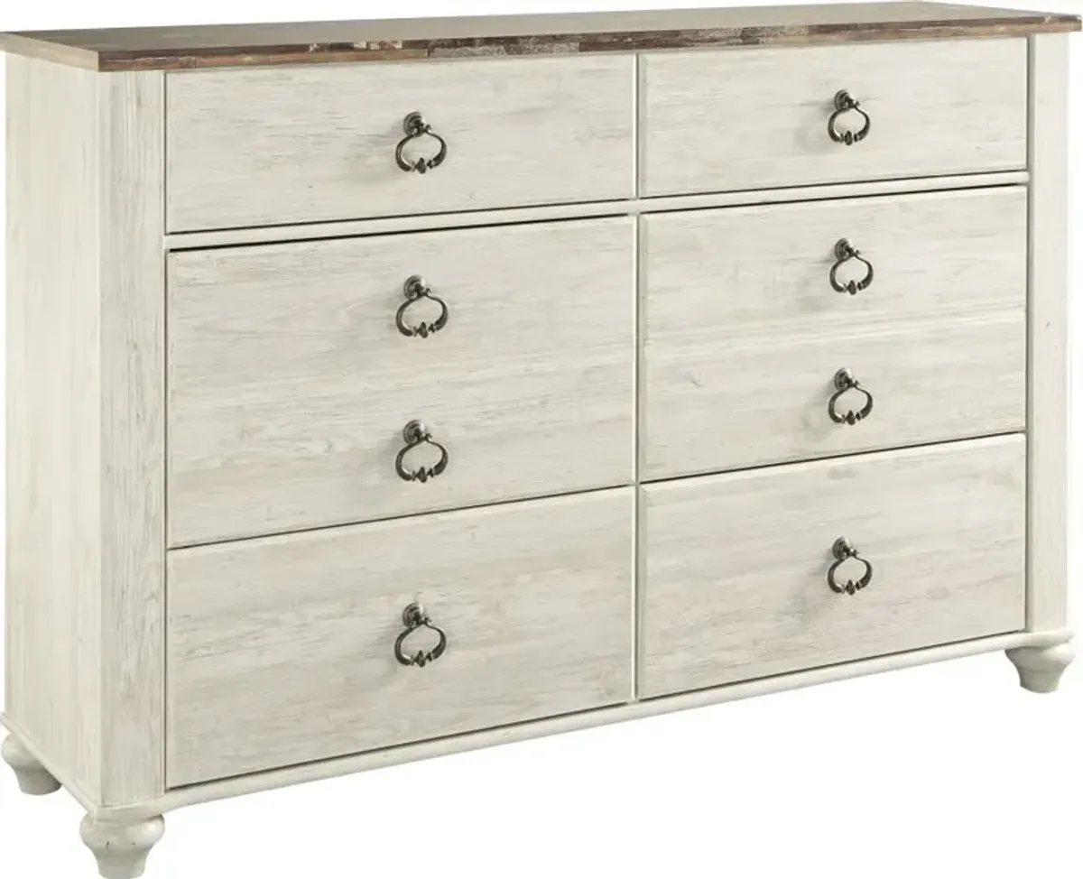 Signature Design by AshleyÂ® Willowton Whitewash Dresser