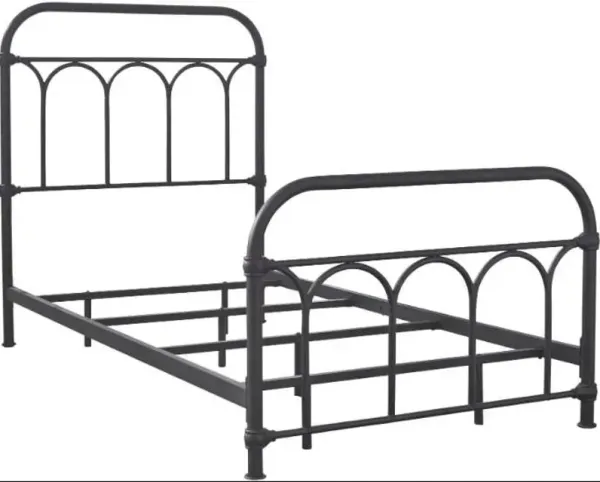 Signature Design by AshleyÂ® Nashburg Black Youth Twin Metal Rod Bed
