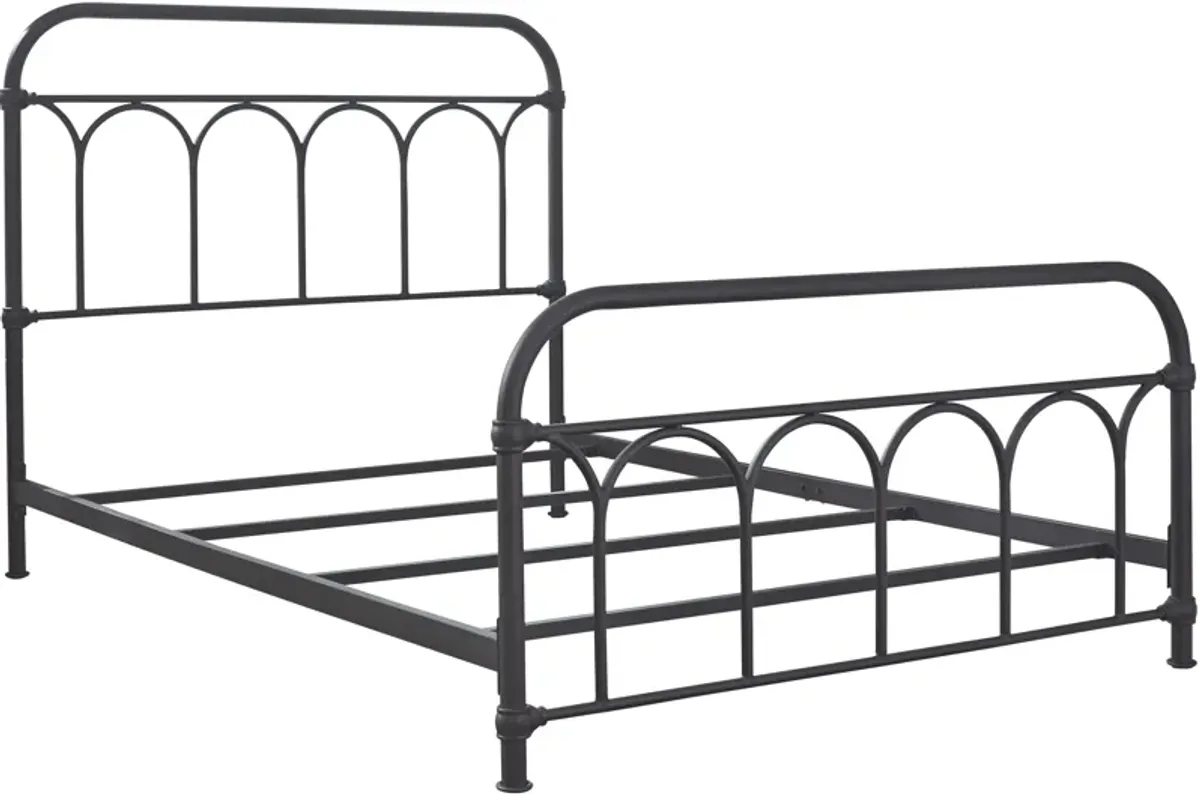Signature Design by AshleyÂ® Nashburg Black Youth Full Metal Rod Bed