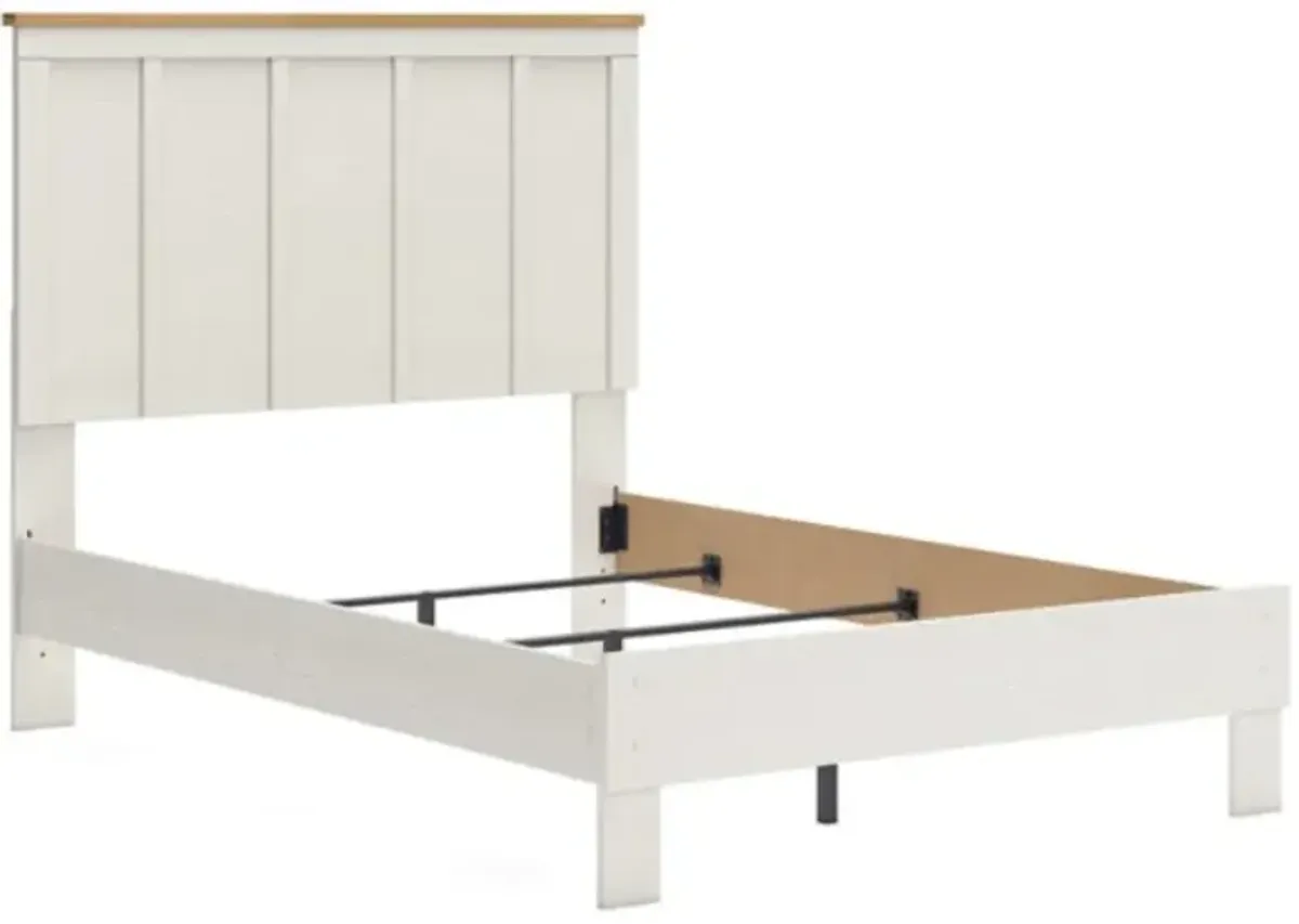 BenchcraftÂ® Linnocreek Warm Brown/White Full Panel Bed