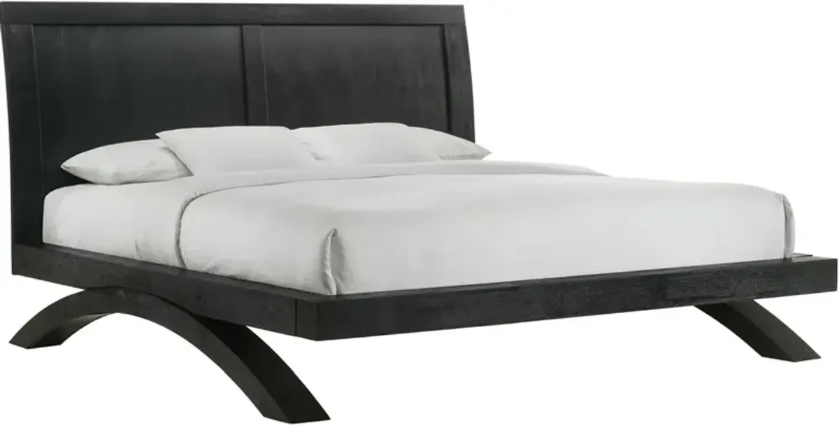 Elements International Allan Black King Platform Bed