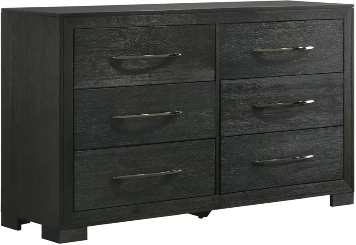 Elements International Allan 3-Piece Black Twin Bed Set
