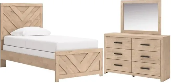  Signature Design by AshleyÂ® Sanginlane 3-Piece Tan Twin Bedroom Set