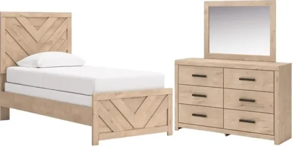 Signature Design by AshleyÂ® Sanginlane 3-Piece Tan Full Bedroom Set