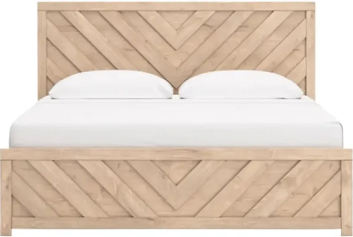 Signature Design by AshleyÂ® Sanginlane Tan Queen Panel Bed