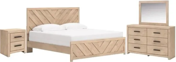 Signature Design by AshleyÂ® Sanginlane 4-Piece Tan King Bedroom Set