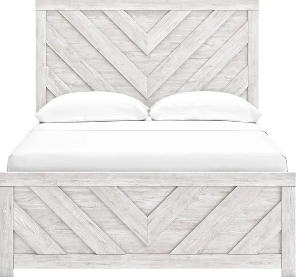 Signature Design by AshleyÂ® Cayboni Whitewash Queen Panel Bed